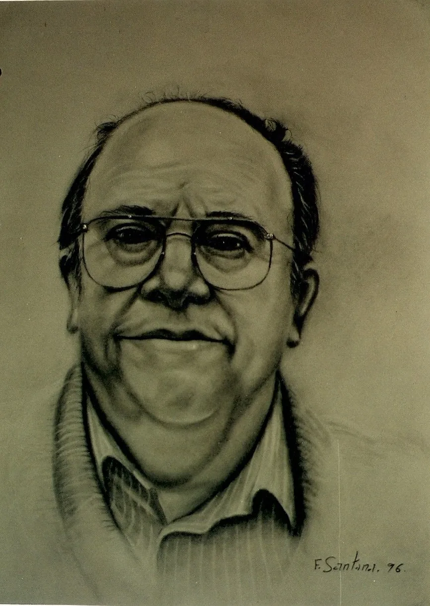 Hombre con gafas, retrato de Florentino Santana Gala