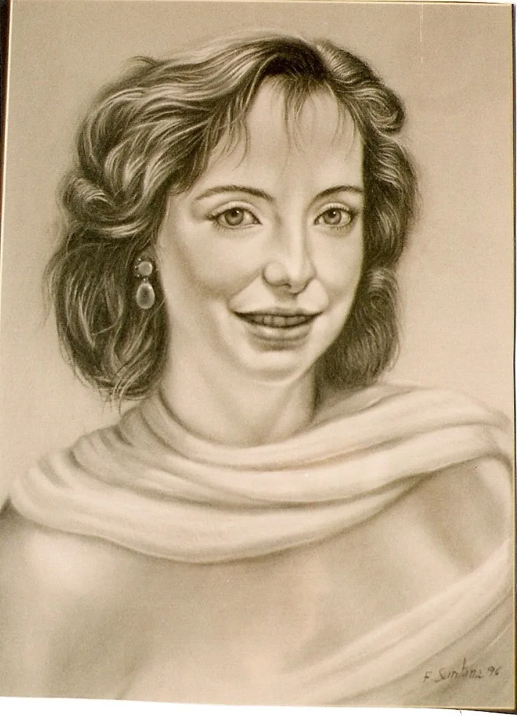 Mujer con chal, retrato de Florentino Santana Gala