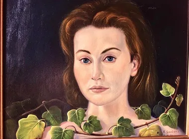 Mujer entre hiedra, retrato de Florentino Santana Gala